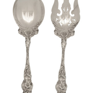 Appraisal: An American Silver Salad Serving Set Reed and Barton Taunton