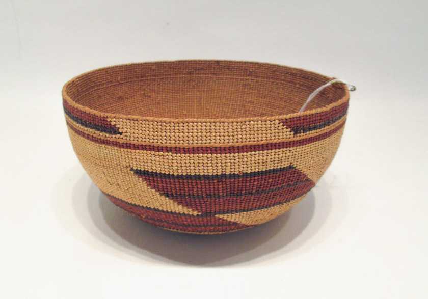 Appraisal: NATIVE AMERICAN HUPA BASKETRY CAP finely hand woven with natural