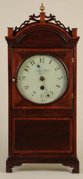 Appraisal: Massachusetts Federal Shelf Clock by Aaron Willard Description Circa Mahogany