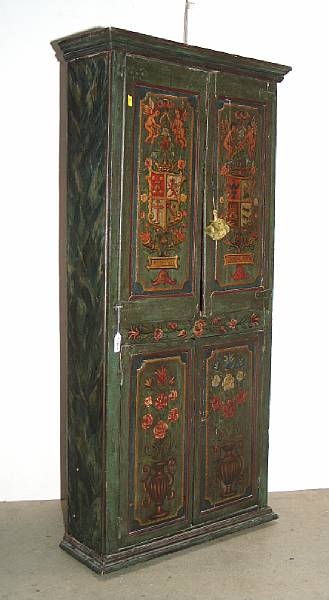 Appraisal: A Continental paint decorated cabinet late th early th century