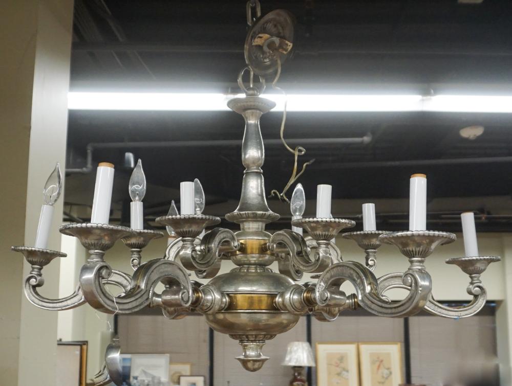 Appraisal: ROCOCO STYLE CAST ALUMINUM TWELVE-LIGHT CHANDELIER IN CM Rococo Style