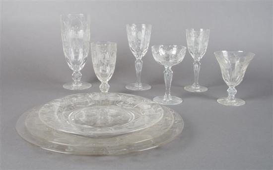 Appraisal: A Set of Cut Crystal Stemware Height of tallest inches