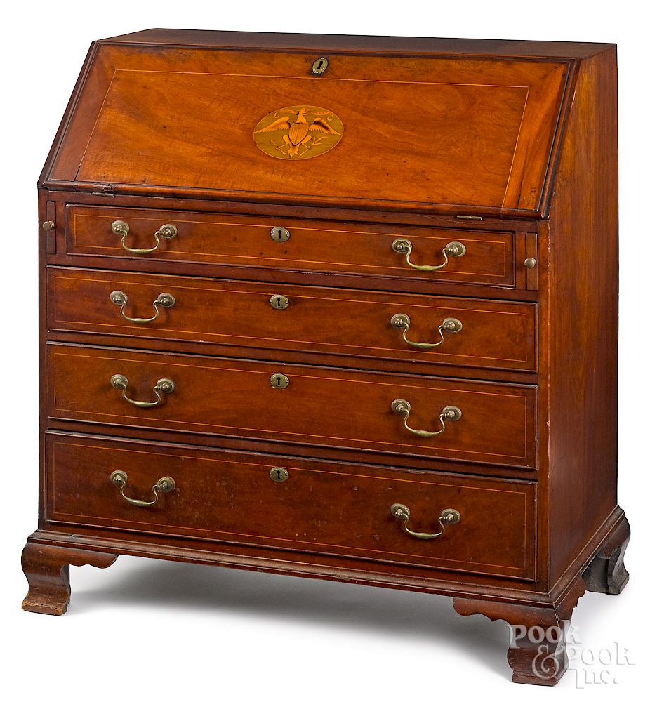 Appraisal: Baltimore Chippendale mahogany slant front desk Exclusive on Bidsquare Baltimore