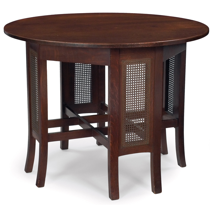 Appraisal: Stickley Brothers table circular top supported by an eight-leg base