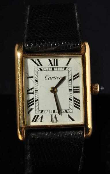 Appraisal: Ladies Cartier K Gold Electroplated Watch Description Working Condition Excellent