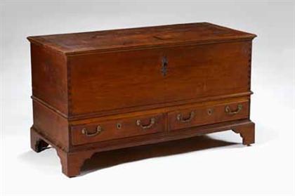 Appraisal: Walnut blanket chest pennsylvania late th century Dovetail construction the