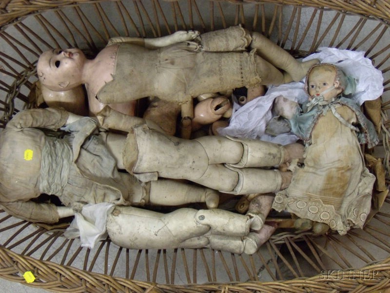 Appraisal: Large Lot of Dolls and Doll Parts late th early