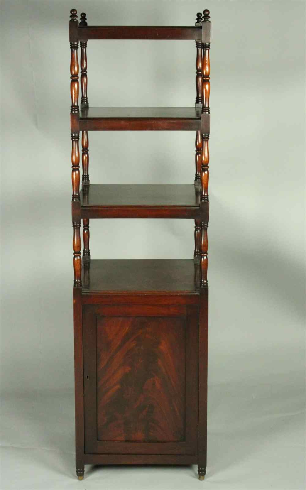 Appraisal: GEORGIAN STYLE MAHOGANY ETAGERE mid to late th century having