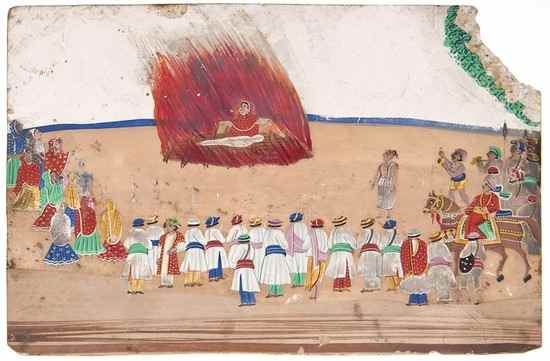 Appraisal: Indian School A group of mica paintings processional and ceremonial