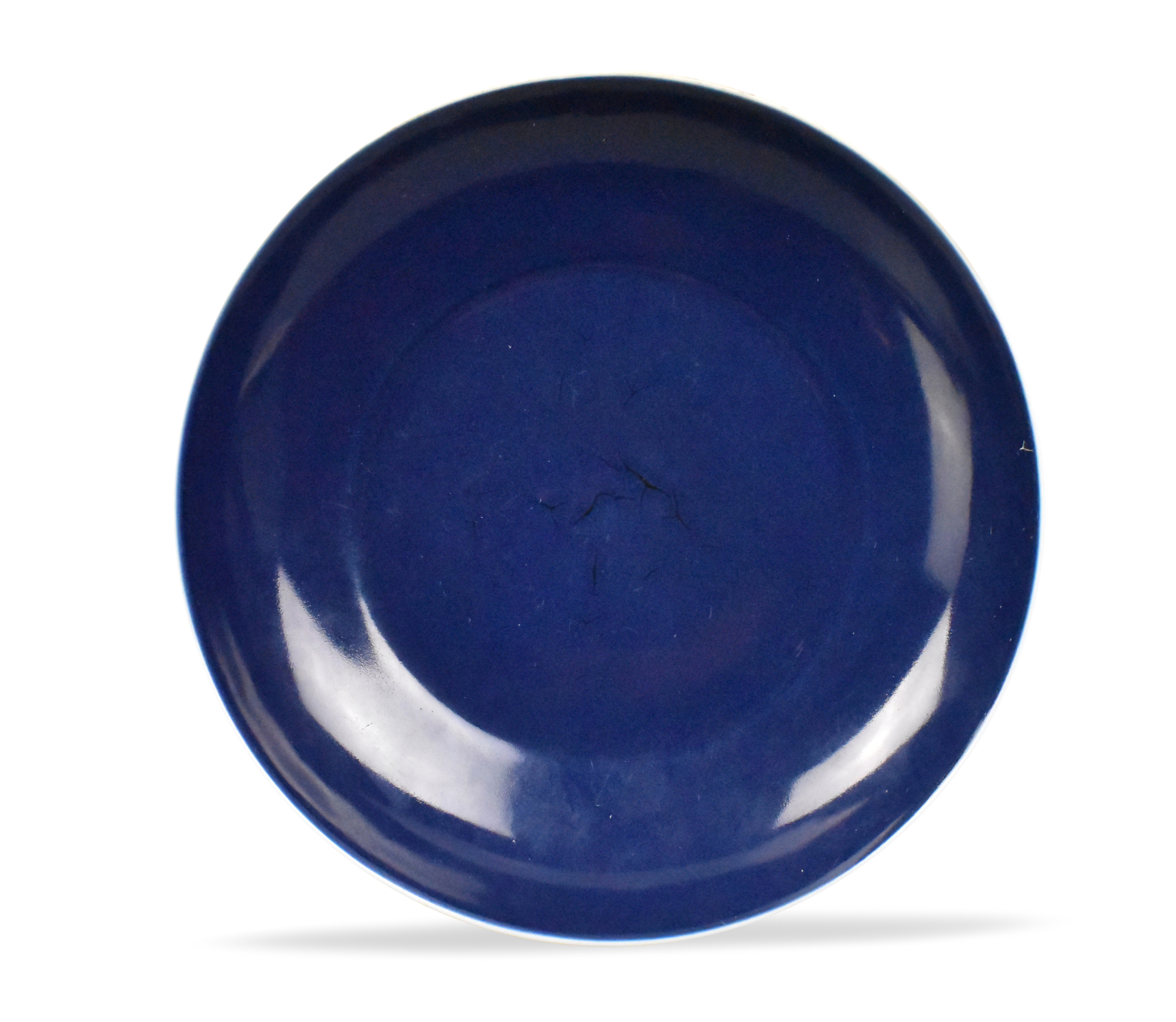 Appraisal: A Chinese blue glazed plate dating from the Kangxi Period