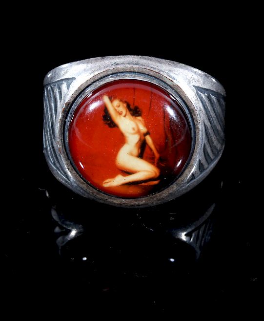 Appraisal: Sterling Silver Marilyn Monroe Centerfold Ring Included in this lot