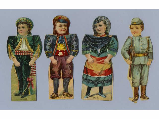 Appraisal: Advertising Dolls in Ethnic Costume Complete set of Barbour s