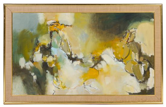 Appraisal: Sale Lot Dennis Olsen American th century Untitled Abstraction oil