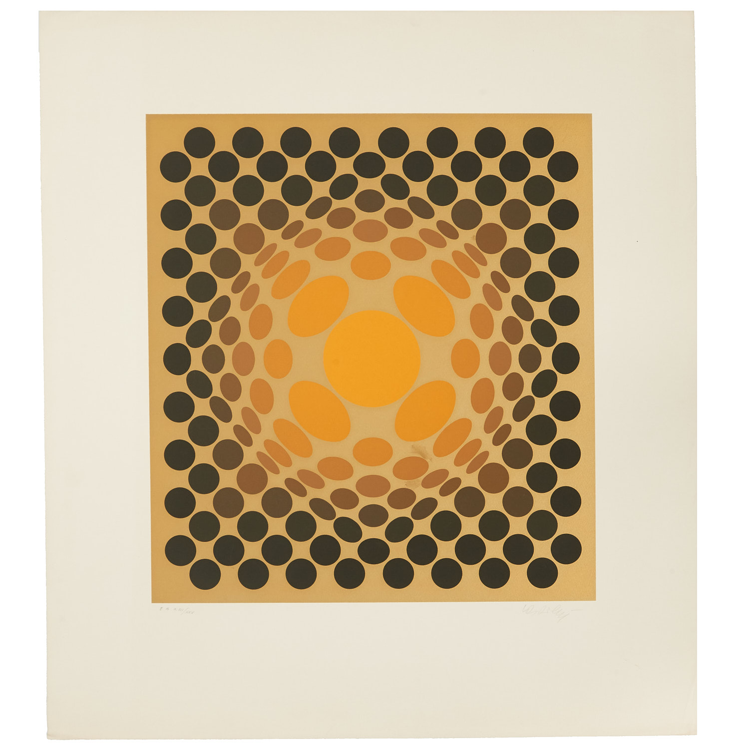 Appraisal: VICTOR VASARELY SIGNED SERIGRAPH PROOF Victor Vasarely Hungarian French -