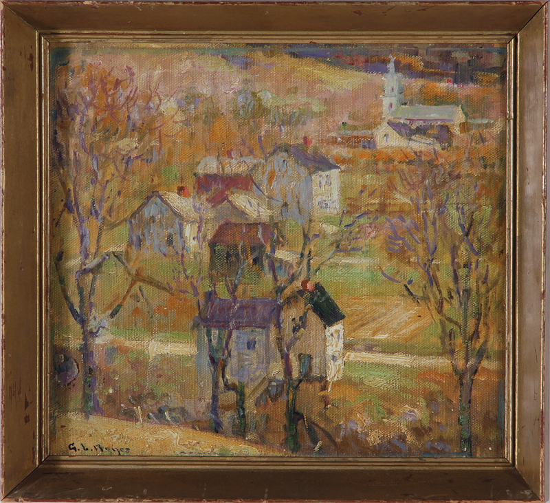 Appraisal: George Loftus Noyes Massachusetts - THE VILLAGE IN AUTUMN oil