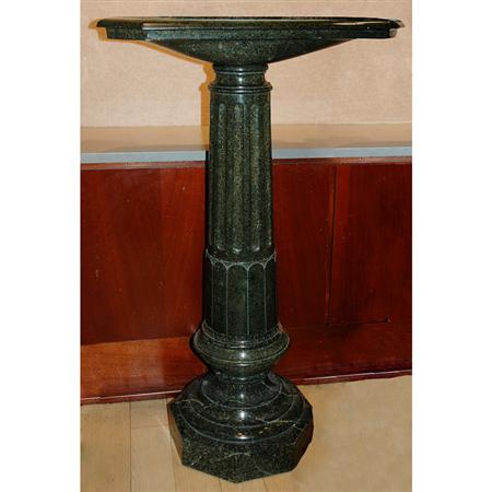 Appraisal: Neoclassical Style Green Marble Pedestal Estimate -