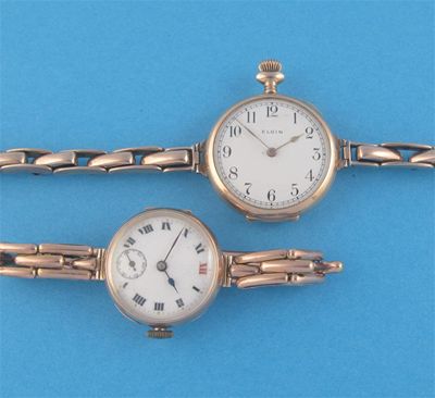 Appraisal: A lady's ct gold wristwatch by Rolex white enamel dial