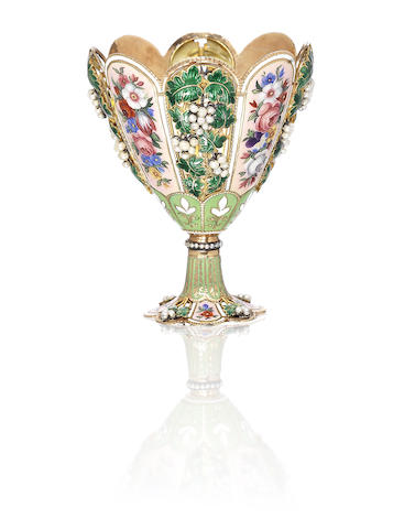 Appraisal: A th century Swiss Turkish Market pearl-set and enamelled gold