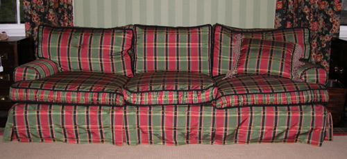 Appraisal: Contemporary Upholstered Three Cushion Couch th century Unknown x x