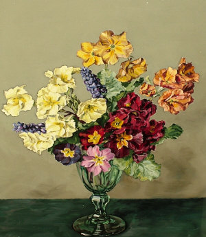 Appraisal: Alfred Palmer - - Polyanthus oil on board signed bears