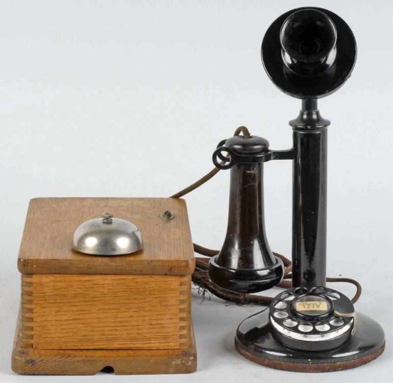 Appraisal: Northern Electric Dial Candlestick Telephone Description Circa Phone is black