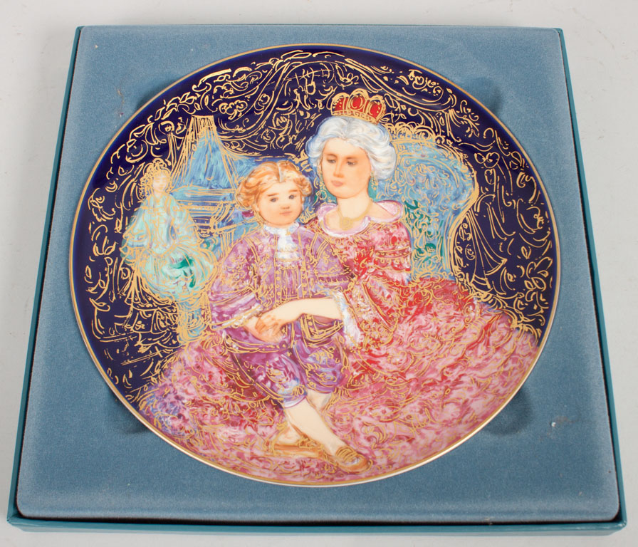 Appraisal: Edna Hibel porcelain collector plate Mozart and Empress Maria Theresa