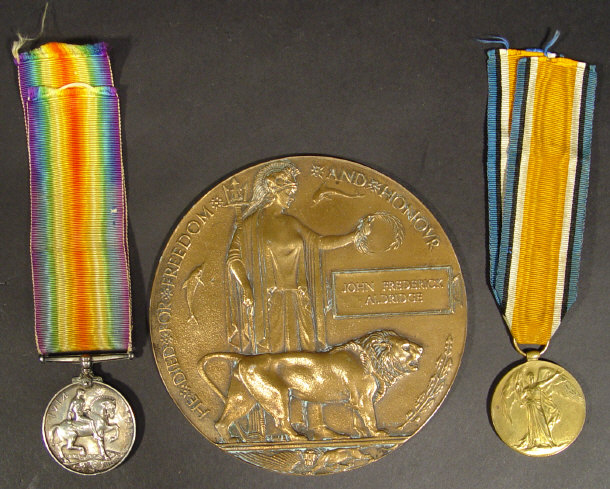 Appraisal: World War I military medal group comprising - War Medal