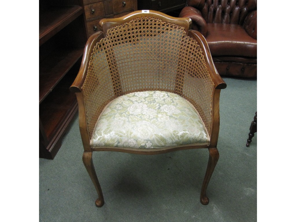 Appraisal: Ladies Bergere armchair