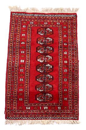 Appraisal: Early 's Bokhara Afghan Wool Rug Featured in this lot