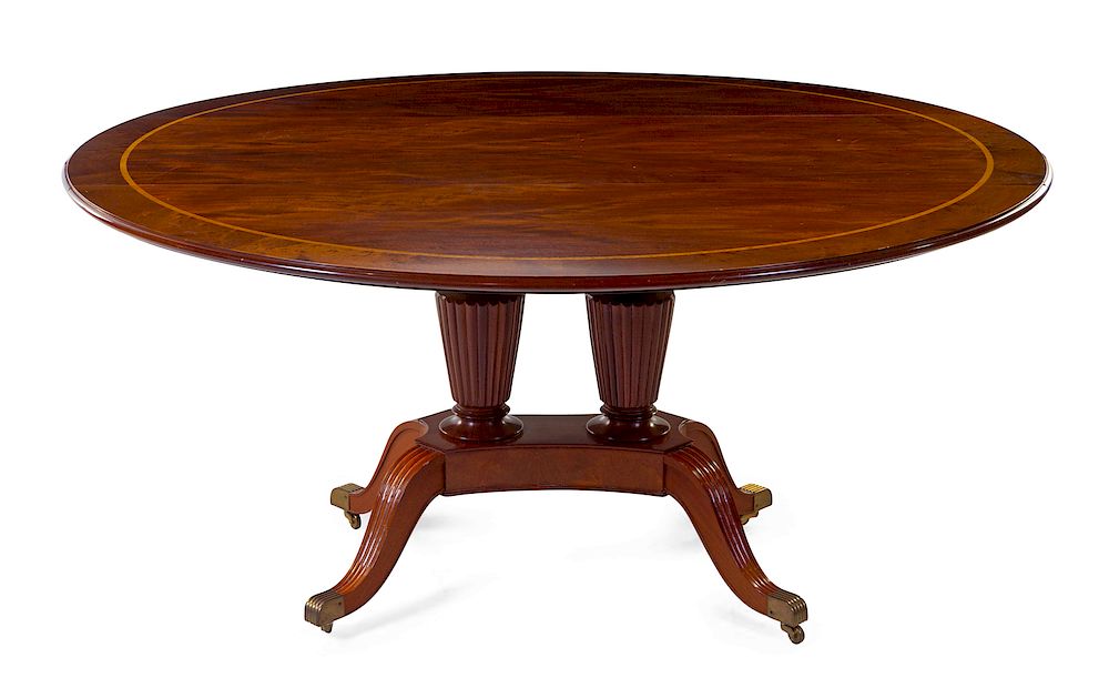 Appraisal: A Regency Style Mahogany Center Table A Regency Style Mahogany