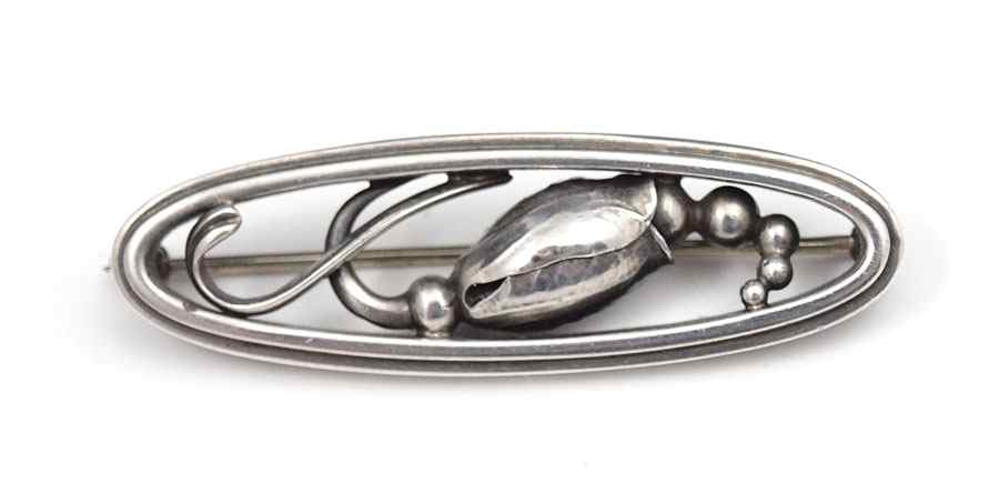 Appraisal: GEORG JENSEN STERLING SILVER BROOCH No Signed George Jensen Sterling