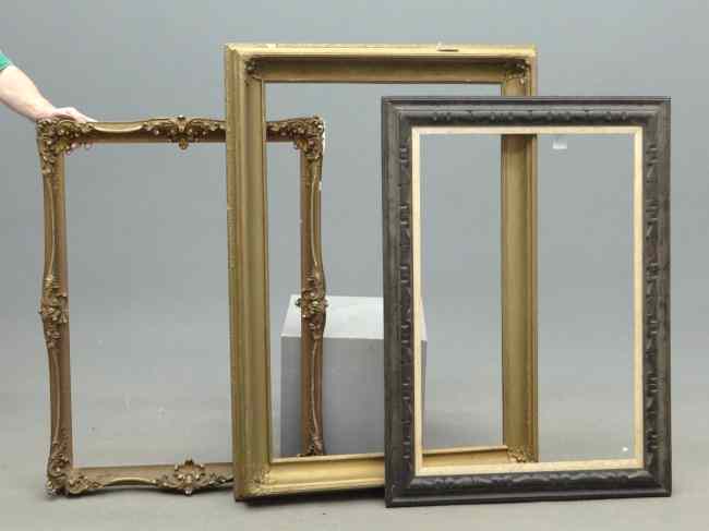 Appraisal: Lot three th c frames Rabbet sizes include '' x