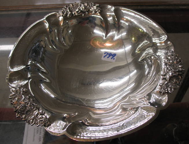 Appraisal: AN AMERICAN STERLING SILVER CENTER BOWL hand chased and engraved