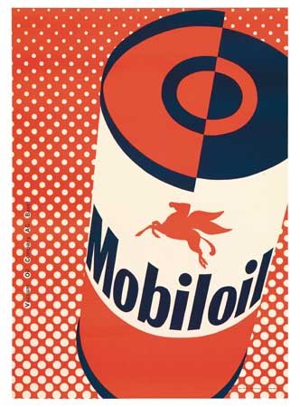 Appraisal: BLAISE BRON - MOBIL OIL x inches x cm Condition