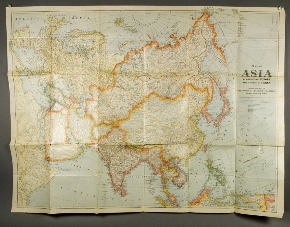 Appraisal: - Map of Asia and Adjoining Europe Map of Asia