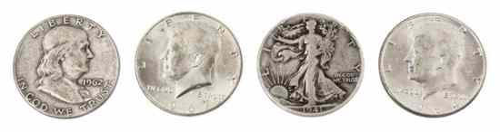 Appraisal: A Collection of U S Silver Half Dollars comprising in