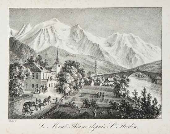 Appraisal: Alps - Muller J View Book of Mont Blanc lithographs