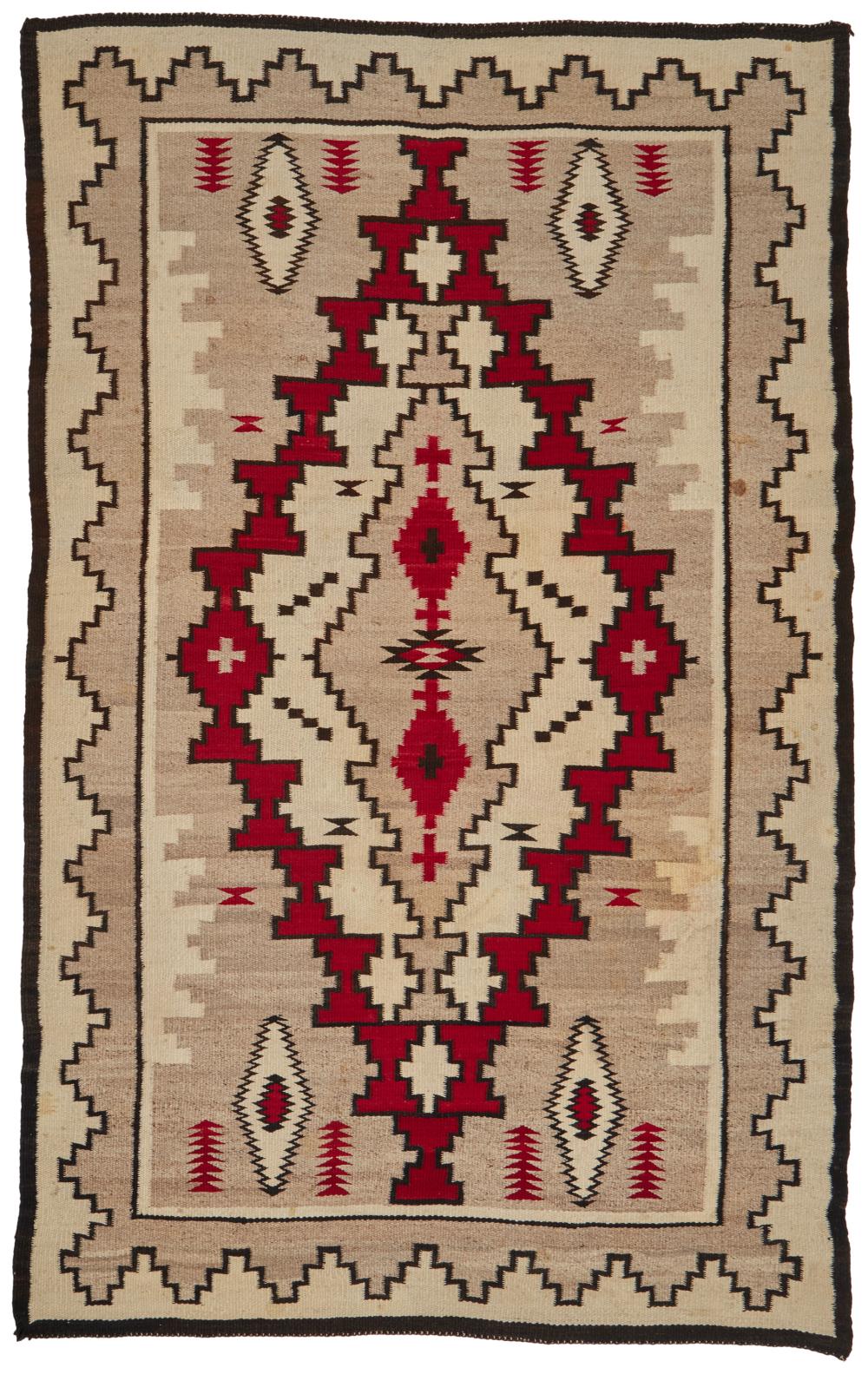 Appraisal: A Navajo Ganado rug First-quarter th Century Woven in red