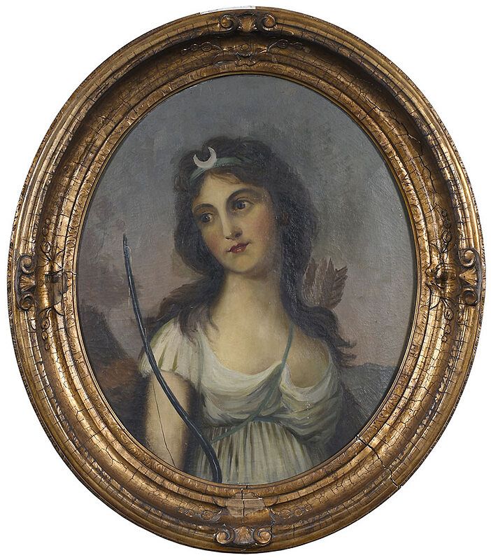 Appraisal: American School Painting th Century Dolly Rutledge Diana of the