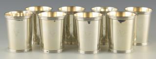 Appraisal: Sterling Julep Cups sterling silver mint julep cups each marked