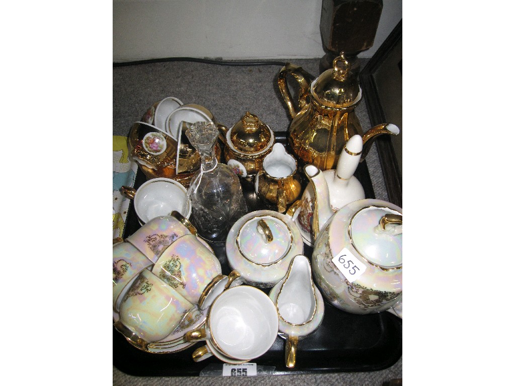 Appraisal: Tray lot comprising assorted oriental and other teawares