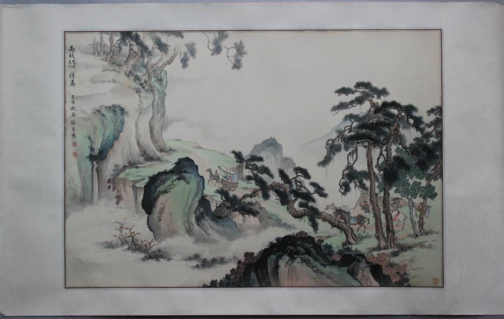 Appraisal: WU YONGXIANG CHINESE - LANDSCAPE Ink on paper x in