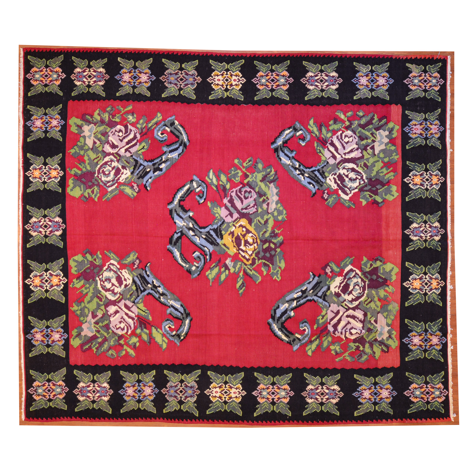 Appraisal: KILIM RUG TURKEY X Fourth quarter- th century hand-woven wool