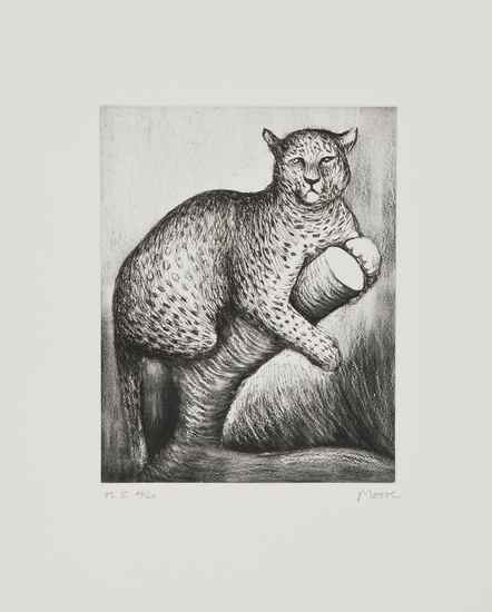 Appraisal: Henry Moore - Leopard c etching signed and numbered PL