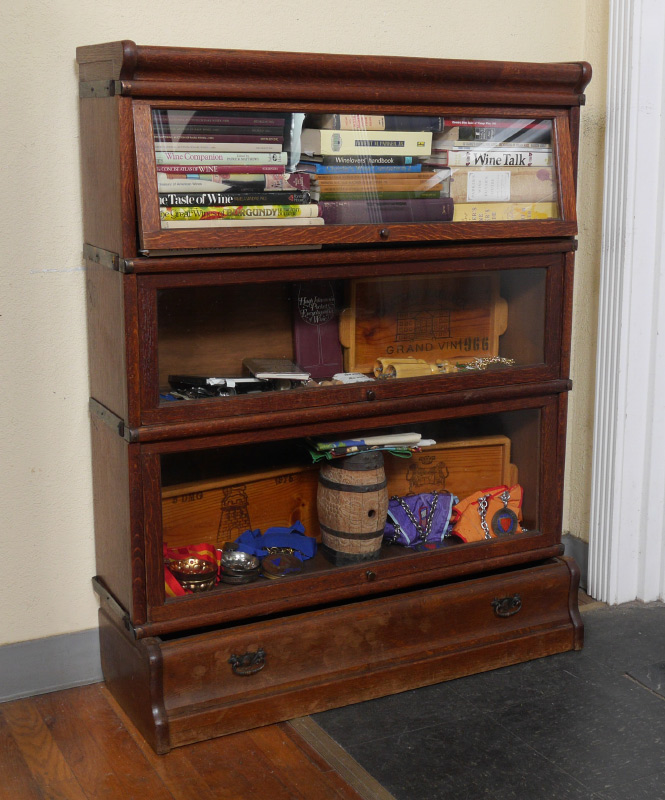 Appraisal: STACK OAK GLOBE WERNICKE STACKING BOOKCASE Barrister or lawyers stacking