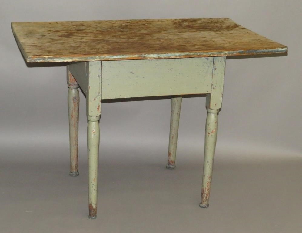 Appraisal: SOFTWOOD WORK TABLEca in softwood with a rectangular top over