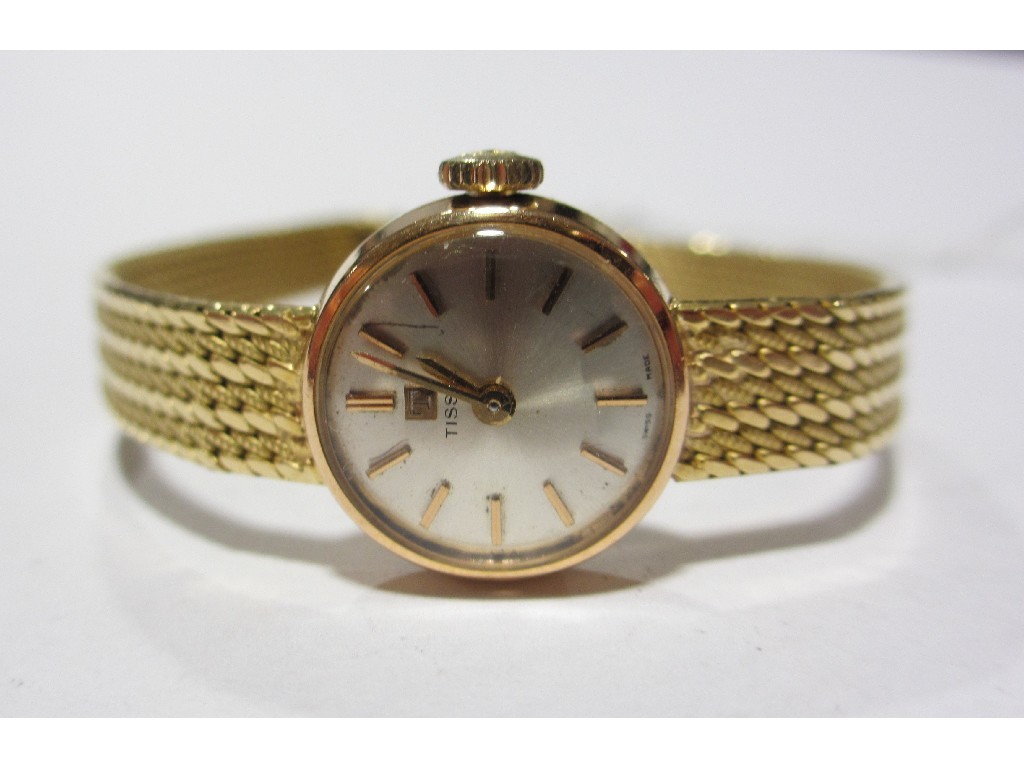 Appraisal: Ladies ct gold bracelet watch by Tissot