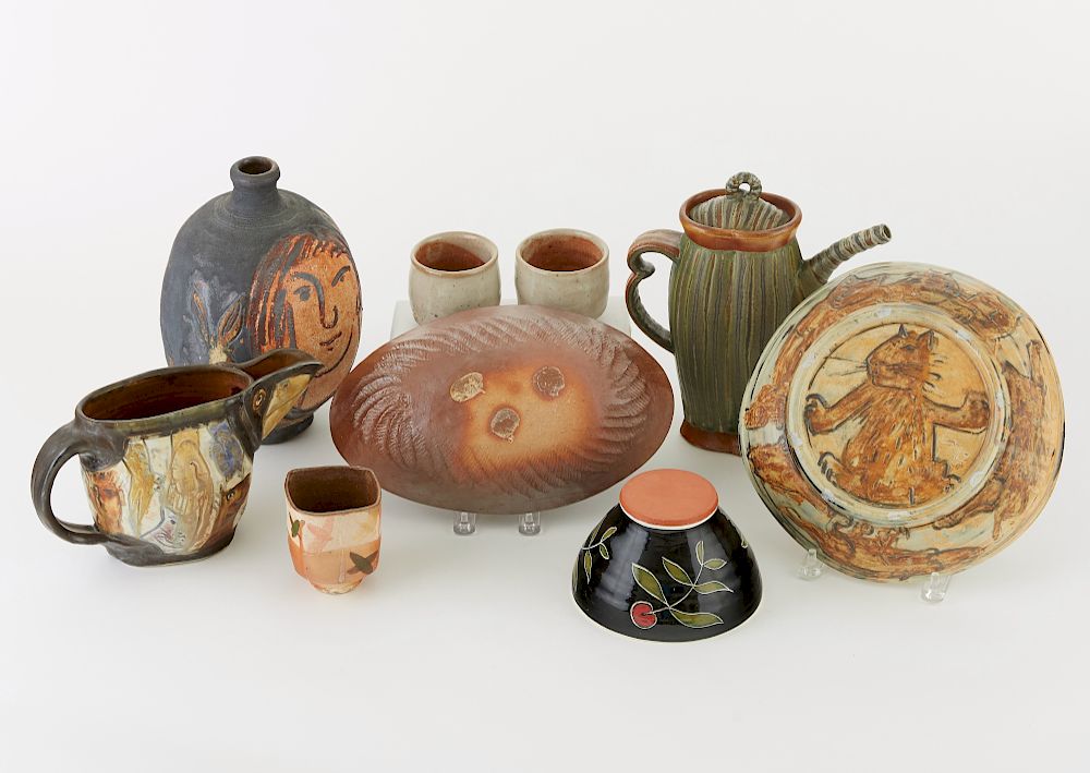 Appraisal: Grp Pc Studio Pottery incl Mike Norman Randy Johnston Group