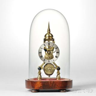 Appraisal: Miniature Fusee Skeleton Timepiece by Bates Tonbridge United Kingdom c