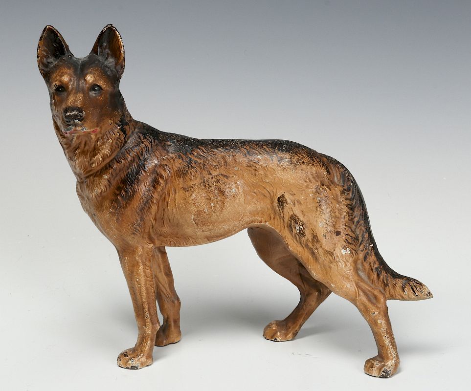 Appraisal: A HUBLEY CAST IRON GERMAN SHEPHERD DOOR STOP A good